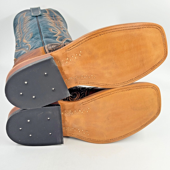 TESKEY'S Masonic Western Boots MENs Size 9 MADE IN USA Leather BRAND NEW IN BOX - Picture 12 of 12